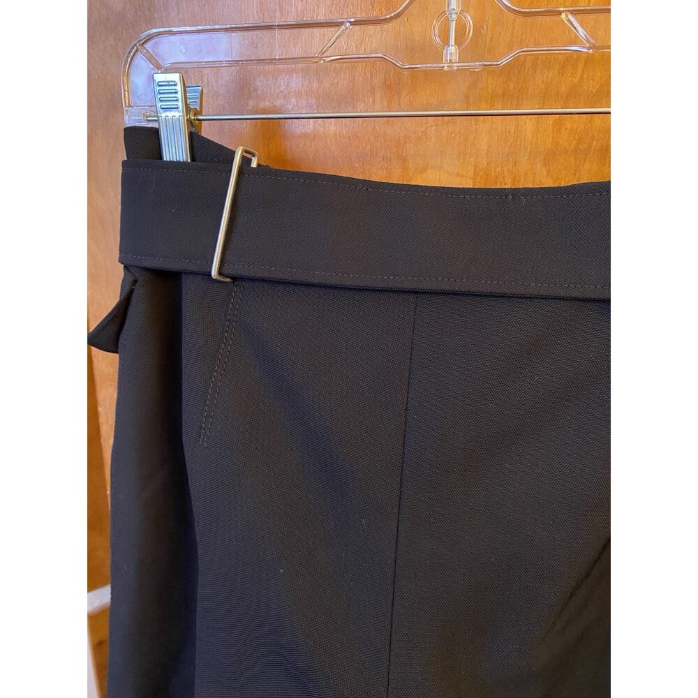 Acne Studios INEZ Wool Pleated Wide Leg Cropped Culotte Pant PSS17 Black Sz 36 - Picture 13 of 14